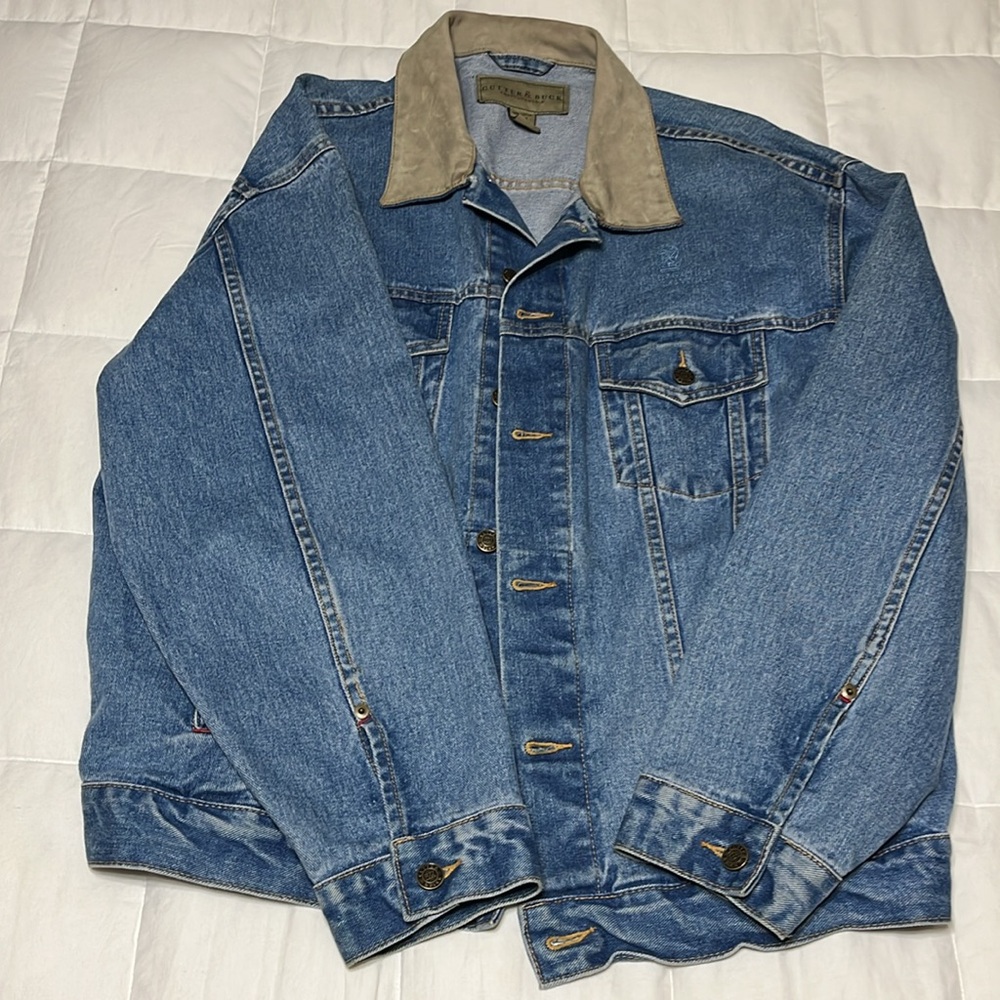Cutter & Buck, size XL, Ritz-Carlton logo’d denim jacket